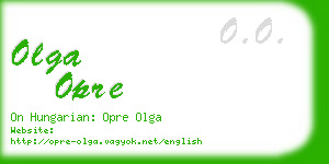 olga opre business card